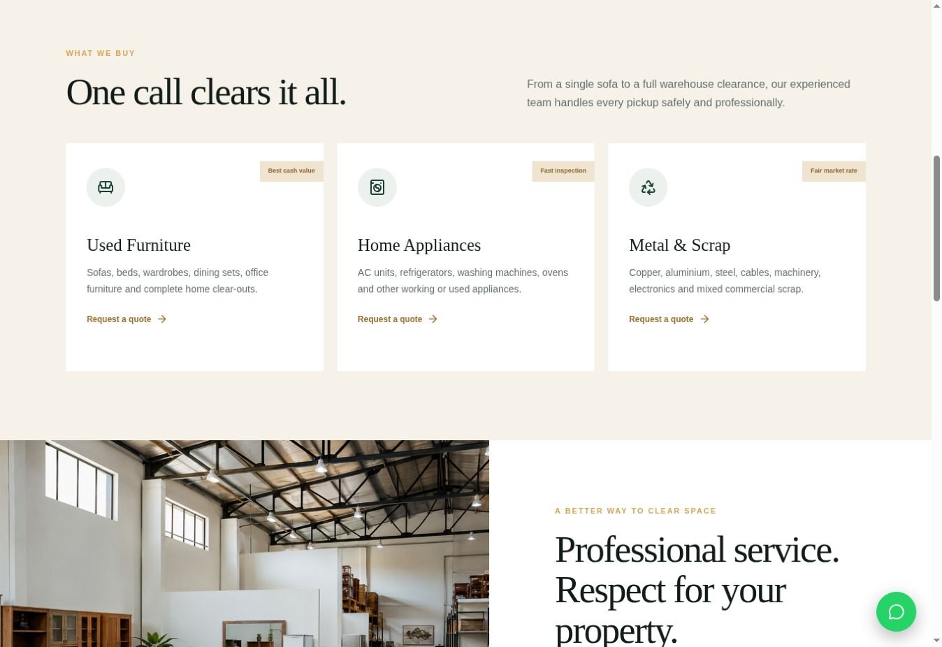 Premium Scrap & Used Furniture Buyer WordPress Website