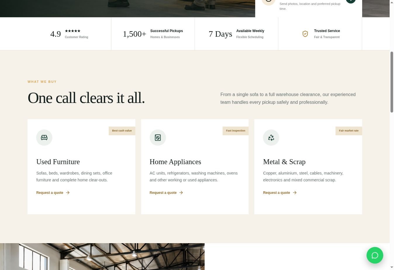 Premium Scrap & Used Furniture Buyer WordPress Website