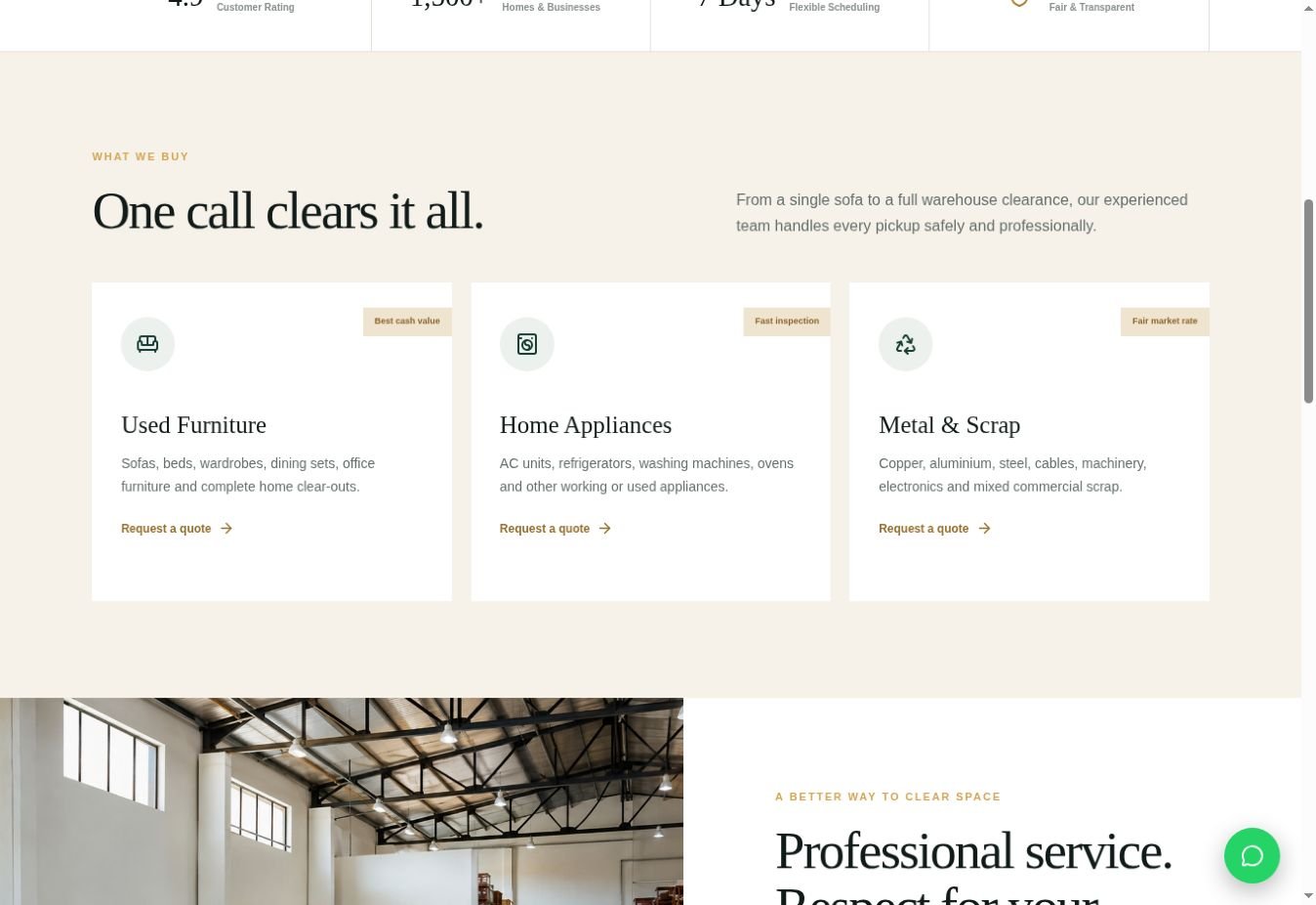 Premium Scrap & Used Furniture Buyer WordPress Website